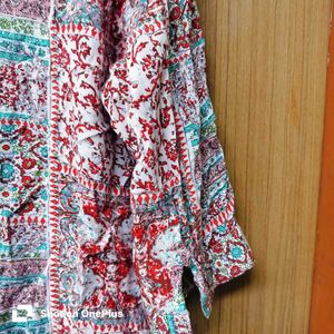Bohemian Patchwork Print Tunic Top