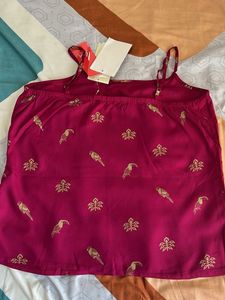 Maroon Printed Top