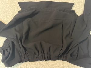 Zara Black Collared Blouse