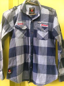 Blue Boys Checks Shirt