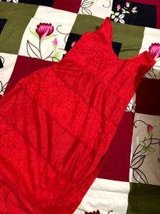 Elegant Red Lace Ethnic kurta