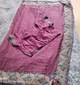 Embroidered saree Set
