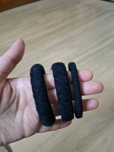 Chunky Black Knit Bracelet