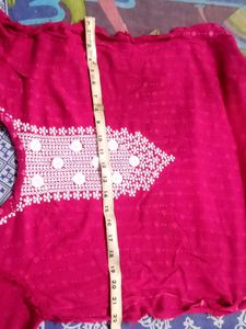 Pink Embellished Kurta