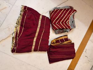Maroon Kurta Set with Dupatta