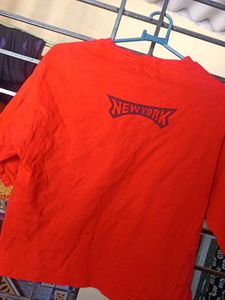 Red "New York 23" Graphic Tee