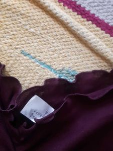 New chic Maroon Ruched Top