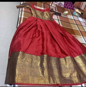 Premium Maroon Banarasi Style Ethnic Wear Gown