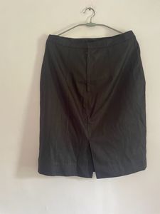 Classic Black A-Line Midi Skirt