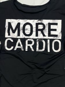 Black "More Cardio" Graphic T-Shirt