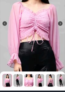 Pink Smocked Top