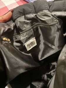 Black Puffer Tote Bag