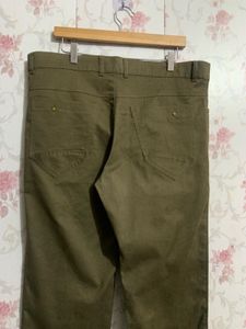 Olive Green Casual Pants