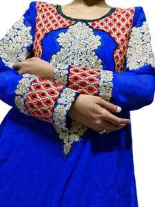 Embroidered umbrella  with bottom and dupatta