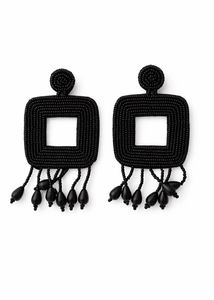Statement Beaded Tassel Earrings