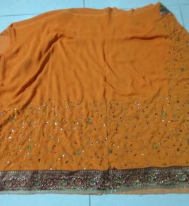 Orange Embroidered Blouse
