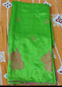 Parrot Green Saree