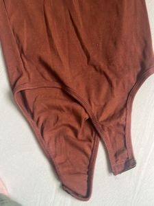 combo of two Brown and beige Long Sleeve Bodysuit