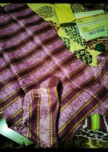 unused cotton Beautiful Purple Ethnic Kurta Set