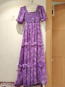 Purple Floral Maxi Dress
