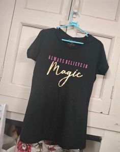 Black Graphic Print T-Shirt