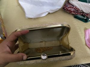 Gold Party Wear Clutch