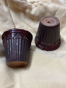 Decorative clay tea cups