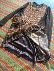 Boho Tiered Print Long Sleeve Dress