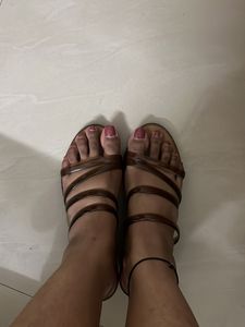 Stylish Brown Flat Sandals