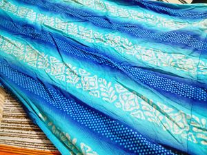 Blue Striped Cotton Maxi