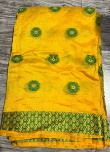 Yellow &amp; Green Saree