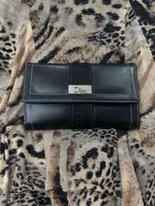 Vintage Christian Dior Black Leather Wallet