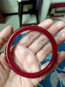 Royal Red Golden Kada Set