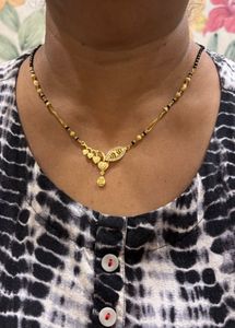 Elegant Gold Plated Mangalsutra with Heart Pendant
