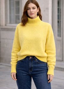 Cozy Yellow Turtleneck Sweater (New)