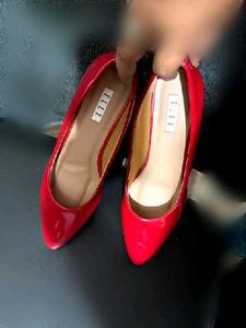 Elle Red Patent Leather Ballerinas