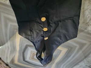 Elegant Black top with Gold Buttons