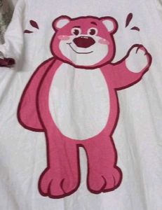 Cute Pink Bear Graphic T-Shirt
