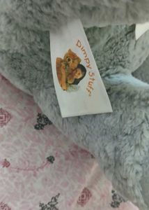 Cute Grey Teddy Bear with Bow