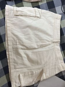 Cream Cargo Mini Skirt