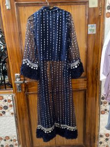 🌸Elegant Navy Blue Kurta Set with Sharara