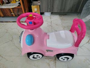 Pink Monkey Ride-On Toy Car