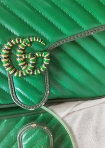 GREEN TORCHON GG MARMONT Bag