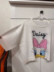 Daisy Duck Graphic Knit Top