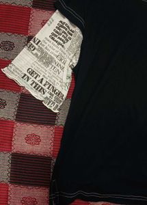 Vintage Y2K/Alt Newspaper Print Tee