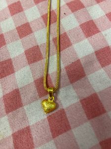 Gold Heart Pendant Necklace