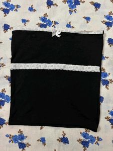Black Lace Trim Tube Top