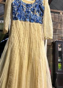 Golden Anarkali Suit For Women