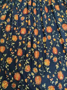 Blue Floral Print Kurta