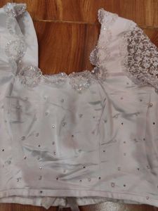 White Lace Sleeve Blouse